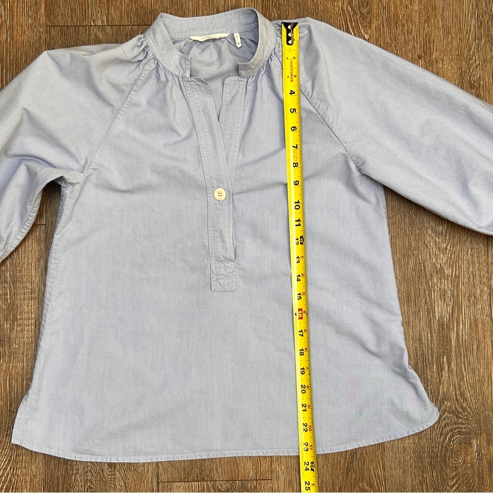 TOAST Catrin Cotton Oxford Easy Shirt | Chambray | Size: XXS - Picture 3 of 7